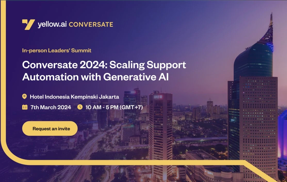 Yellow.ai Conversate 2024, Usung Tema Peningkatan Dukungan Otomasi dengan AI Generatif