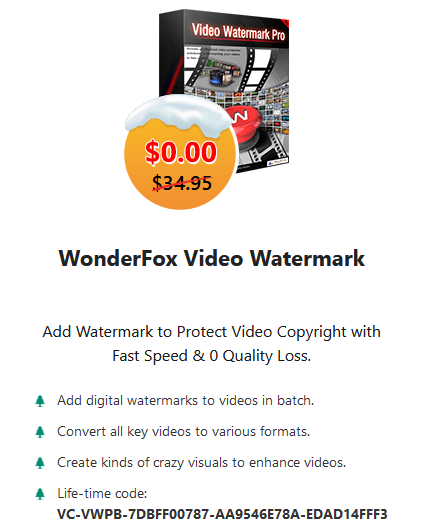WonderFox Video Watermark Full License Key