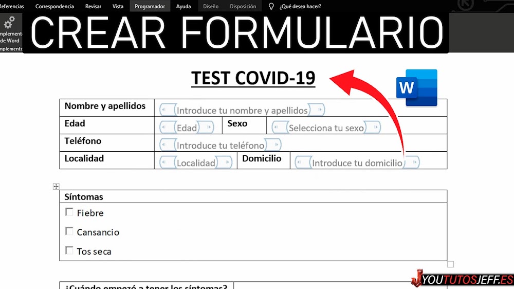 Como CREAR FORMULARIO para RELLENAR en Word 🔵