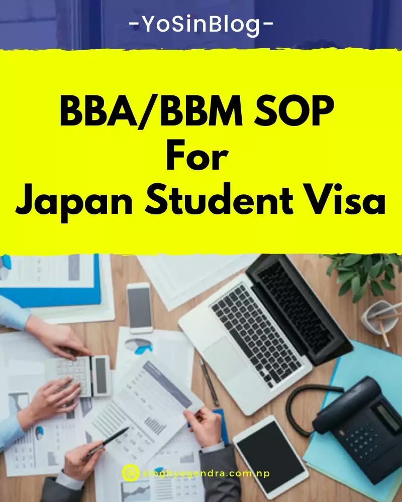 BBA/BBM SOP For Japan Student Visa