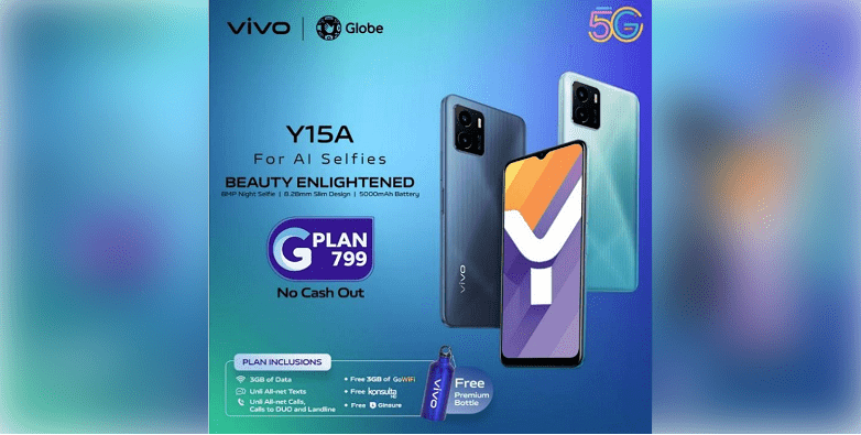 vivo Y15A is now available via Globe GPlan 799!