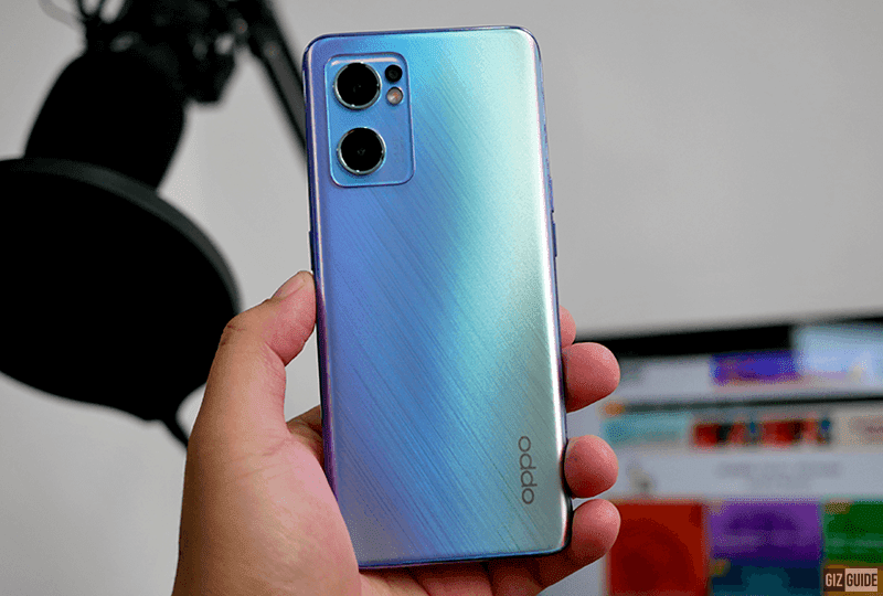 OPPO Reno7 5G at the back