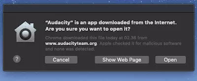 cara memasang audacity di macbook