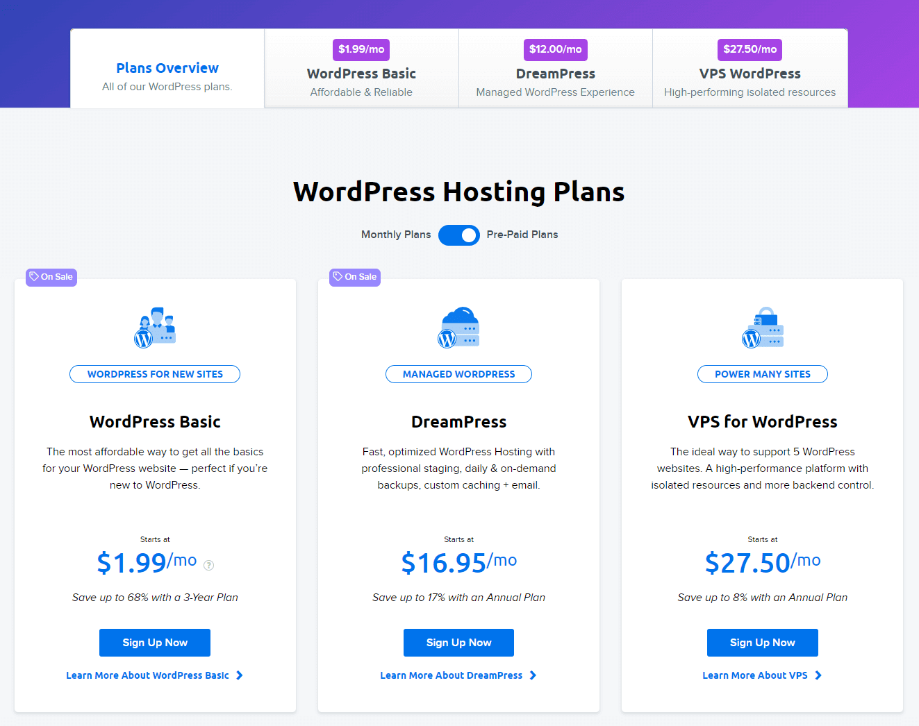 DreamHost WordPress Web Hosting