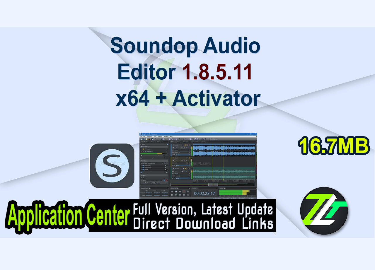 Soundop Audio Editor 1.8.5.11 x64 + Activator