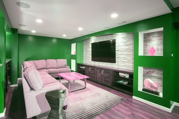 basement color green