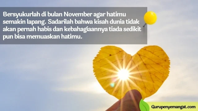 Kata-kata Mutiara Bulan November yang Menginspirasi dan Lucu