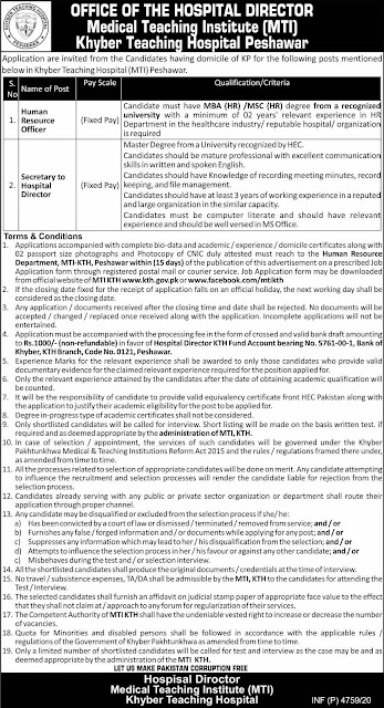 Khyber Hospital Jobs 2022 – Today Jobs 2022