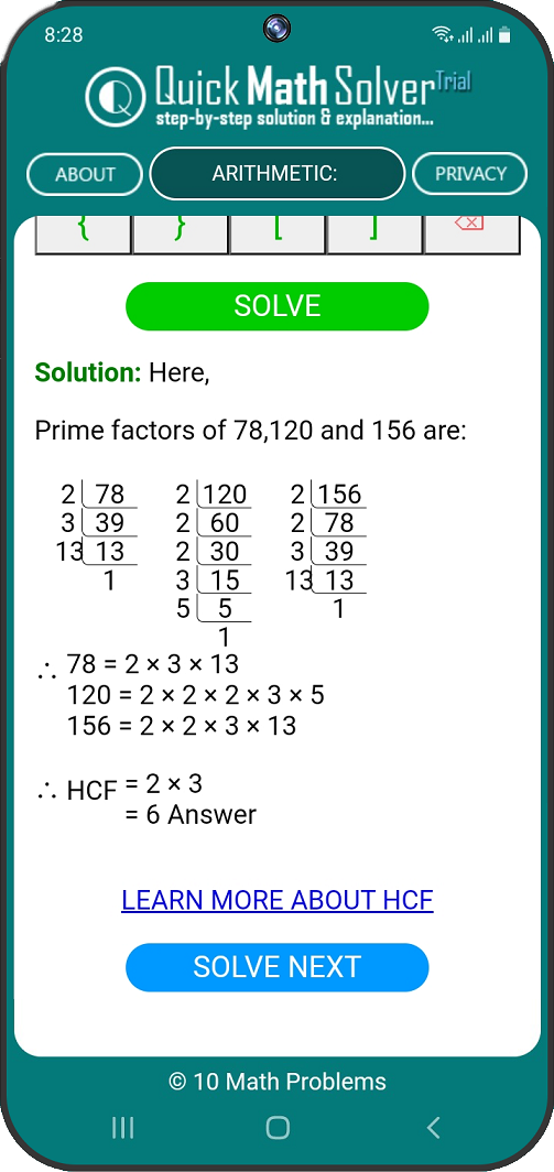 Find HCF by prime factor method