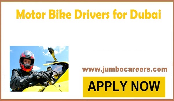 Driver jobs in Dubai latest 2022 Bike rider jobs in Dubai with salary,