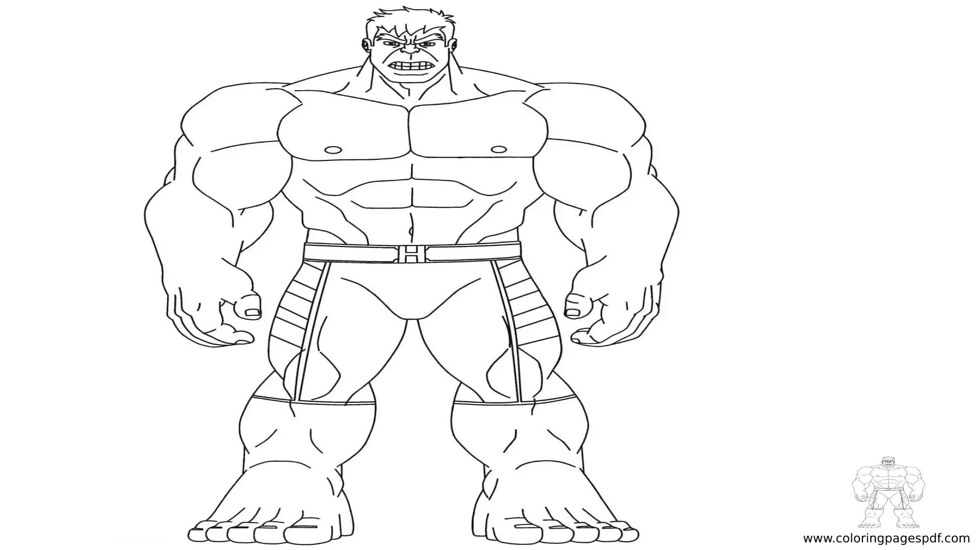 Coloring Pages Of Hulk Standing