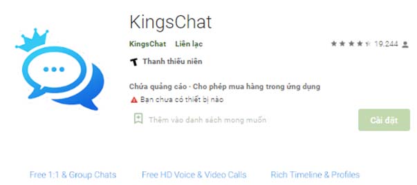 KingsChat: Free Call & Messages a