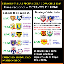 Cartelera del fútbol - Ya están listos los duelos de la COPA CHILE 2024 (Fase regional) - JUNIO