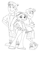 Aviva, Martin and Chris coloring page