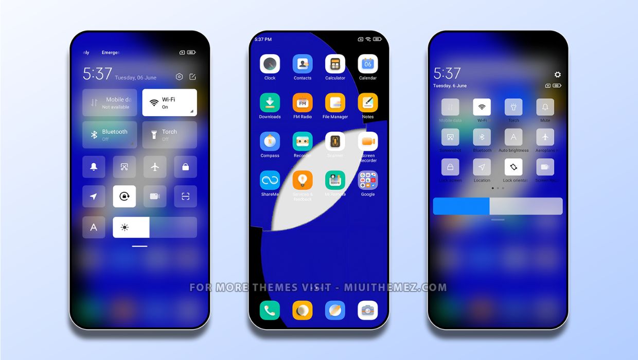 Blue UI MIUI Theme with Cool Widgets
