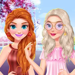 Will you join the princesses in their new trip around the USA? Mix and match the clothes for the perfect outfit, 