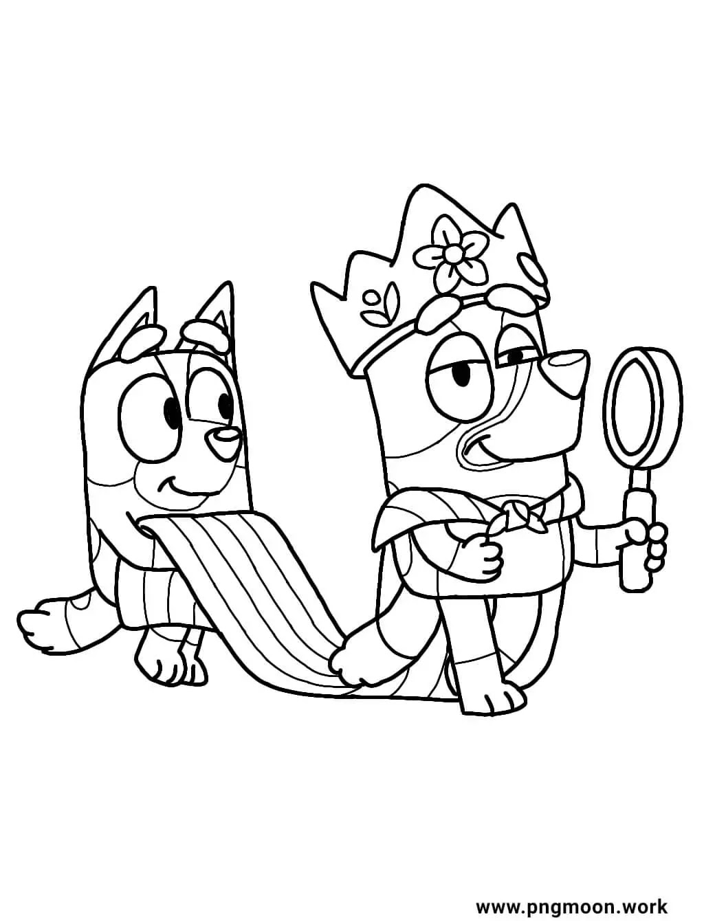 Bluey Coloring Pages   Pngmoon  PNG images, Coloring Pages