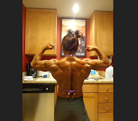 Female bodybuilder Rowena Marcaida Walters builds a sexy six pack with roman chair leg raises