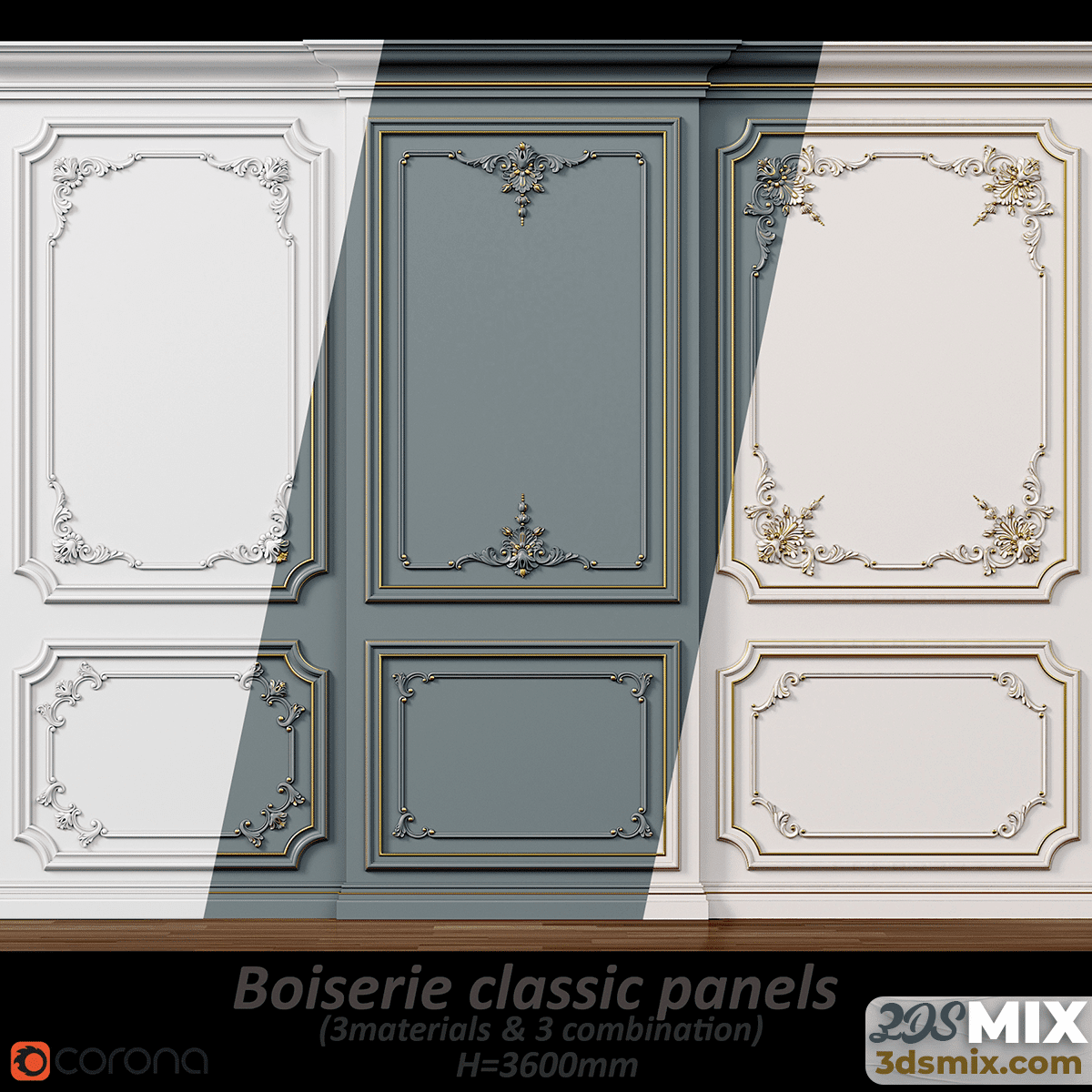 Boiserie Classic Wall Panels Molding Model No 5