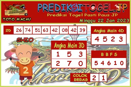 Prediksi Toto Macau JP Minggu 22 Januari 2023