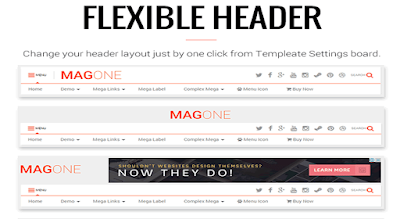 MagOne Premium Blogger Template header