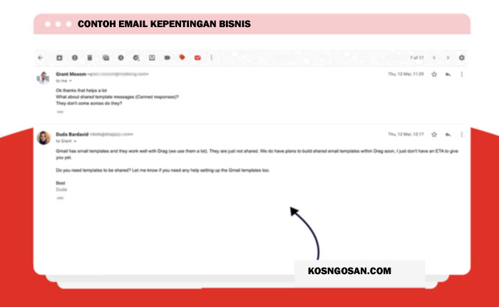 contoh email kepentingan bisnis
