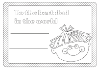 Happy father's day coloring page