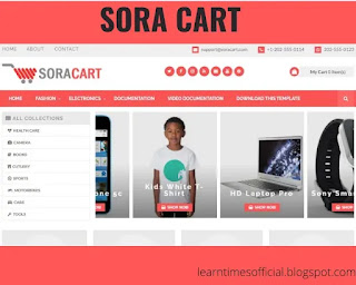 sora cart blogger template premium version free download