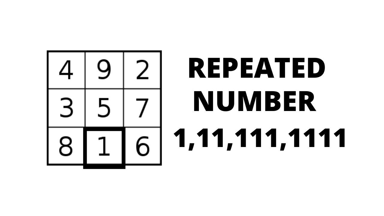 Repeated Numbers in Lo Shu Grid