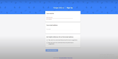 Đăng ký tài khoản bằng cách truy cập liên kết của Google và điền đầy đủ thông tin như: Địa chỉ web, email, ...