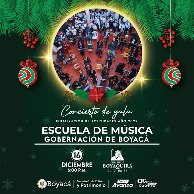 Escuela de Música de la Gobernación de Boyacá ofrecerá concierto de clausura