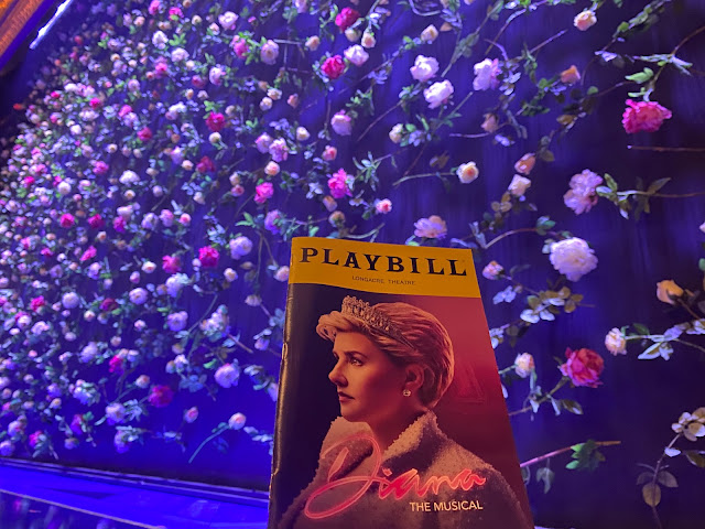 Diana The Musical Playbill in Front of the Curtain of Flowers Broadway Show