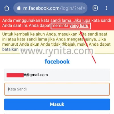 Cara Masuk Facebook Dengan Kata Sandi Lama untuk login ke akun FB