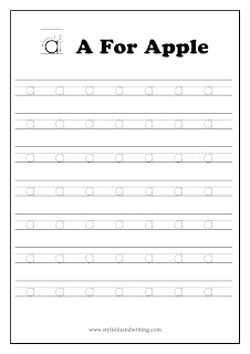 Free Lowercase Letter a Practice Worksheet PDF Download