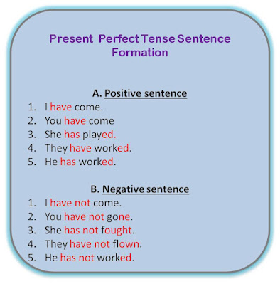 Present perfect tense examples