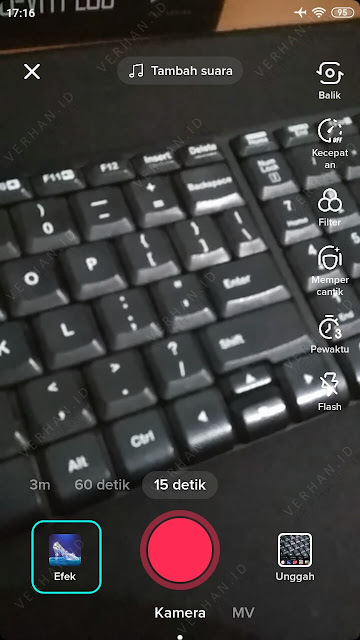 buka menu efek tiktok