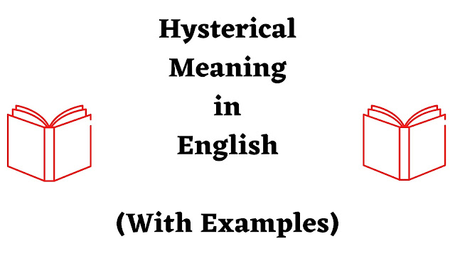Hysterical Meaning in English - Use of Hysterical in A Sentence