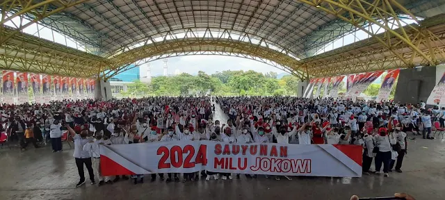 Relawan Jokowi se- Bandung Raya Deklarasi '"Sauyunan 2024 Milu Jokowi"