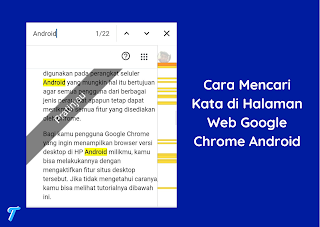 Cara Mencari Kata di Halaman Web Google Chrome Android