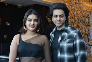 Actress Nidhhi Agerwal stills at Hero movie press meet