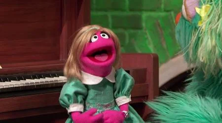 pink Sesame Street character Prairie Dawn