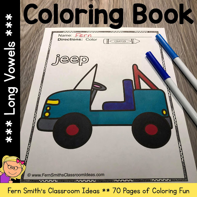 Grab These Short Vowels Coloring Book Pages for Your Classroom to Use TODAY!