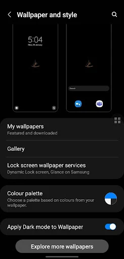 Samsung Dynamic lockscreen
