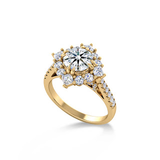 Nhẫn kim cương vàng 18k thời thượng