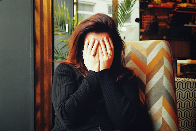 a tired woman photo