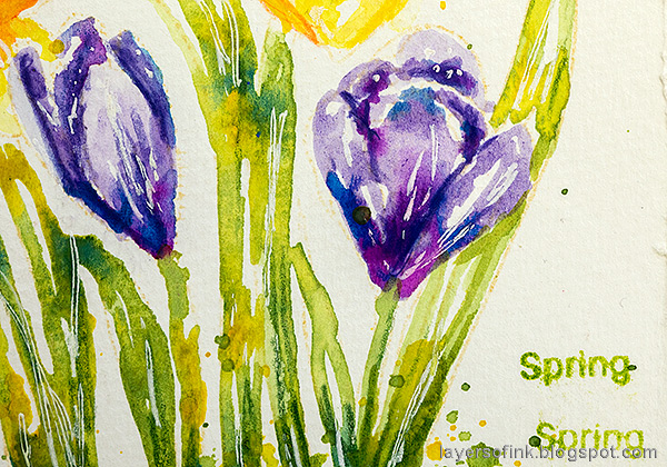 Layers of ink - Watercolor Daffodils Card Tutorial by Anna-Karin Evaldsson.