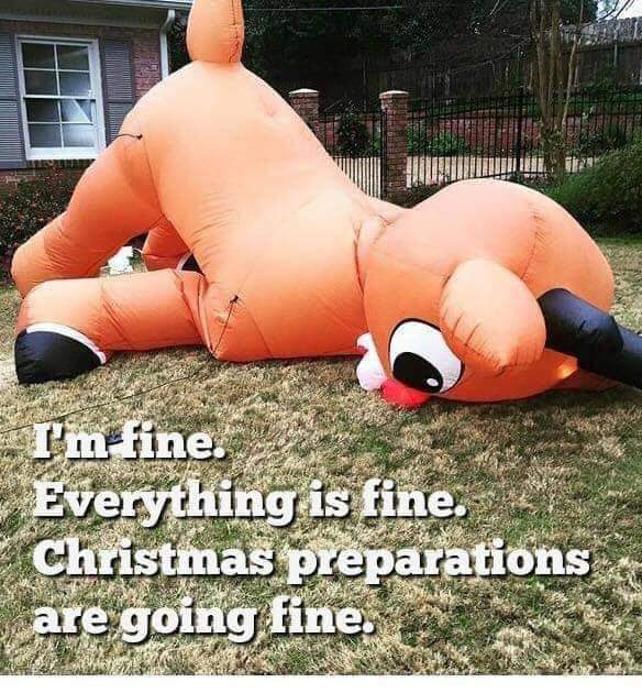 Christmas meme, everything is fine