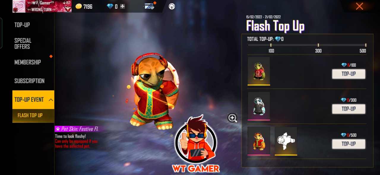 Flash Top Up Event - Free fire