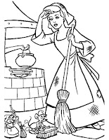 Cinderela coloring page for kids