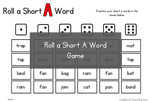 Roll A Short A Word Practice